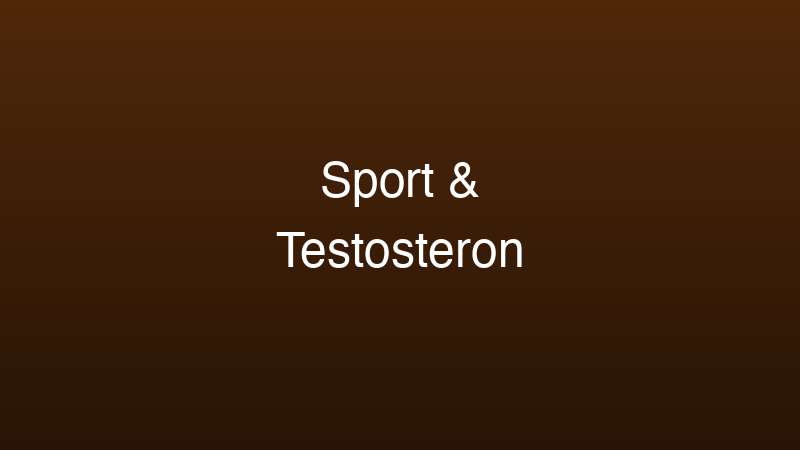 Sport und Testosteron steigern