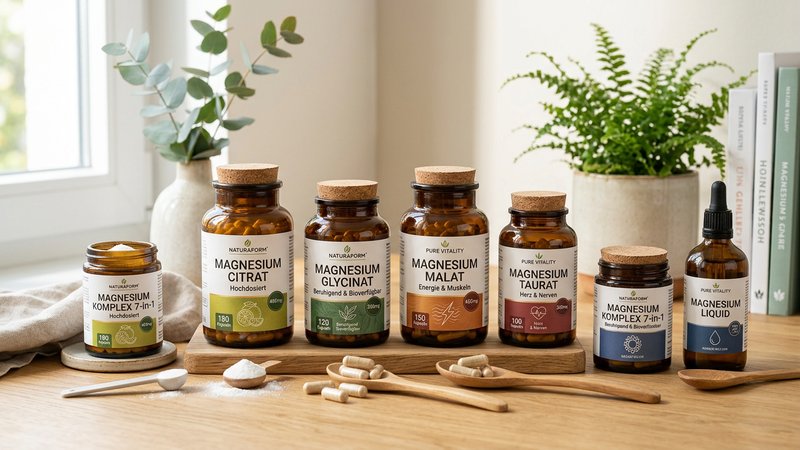 Magnesium Präparate Vergleich 2026 — Citrat, Glycinat, Oxid und Komplex im Test