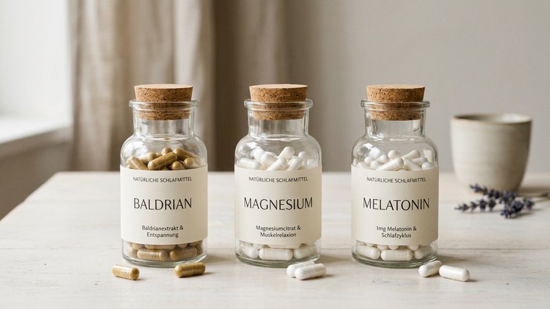 Natürliche Schlafmittel Test 2026 — Melatonin, Baldrian, Magnesium im Vergleich