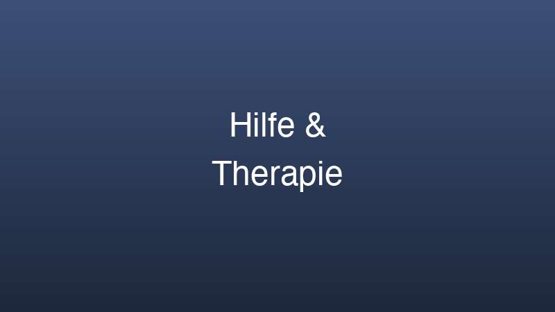 Hilfe und Therapie bei Depression